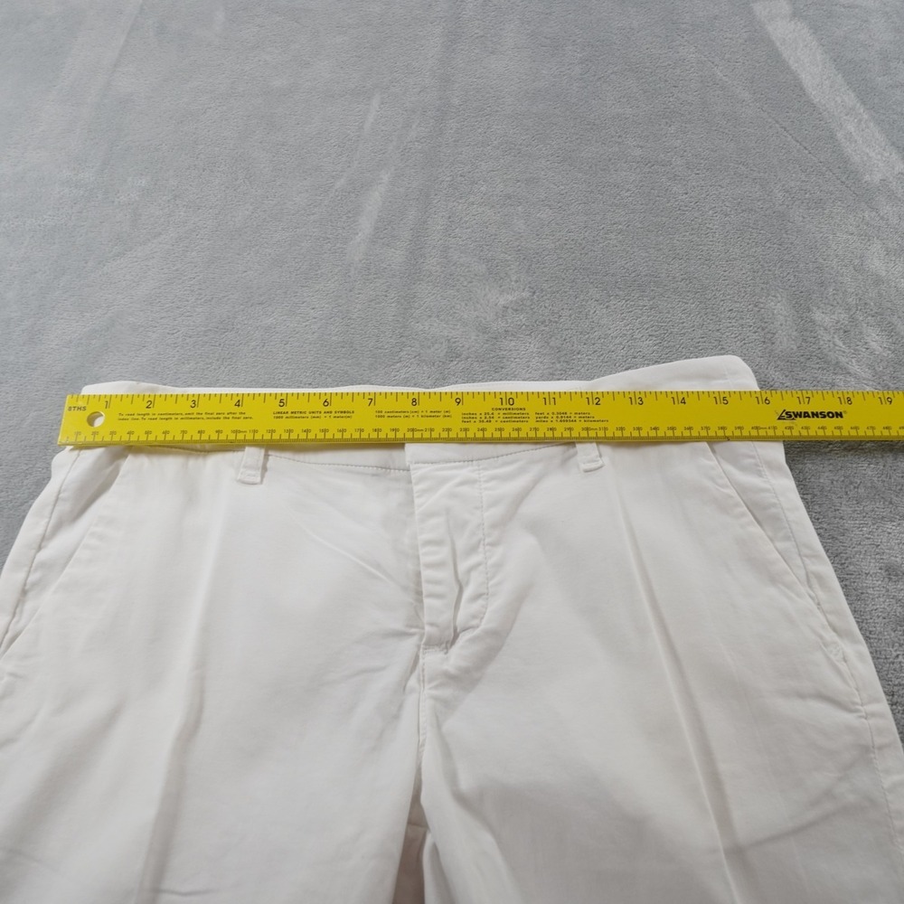 Frank & Eileen  Wicklow Capri Pants Womens 6 White Cotton Coastal Casual Stretch - Picture 6 of 11